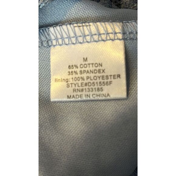 Francesca’s women’s M Floral Lace Short Sleeve Knee Length Dress Blue - Picture 5 of 6